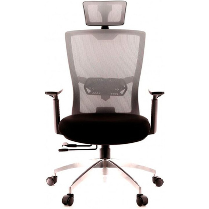 Кресло для руководителя EVERPROF "Polo", ткань, сетка, металл, черный, серый - 3