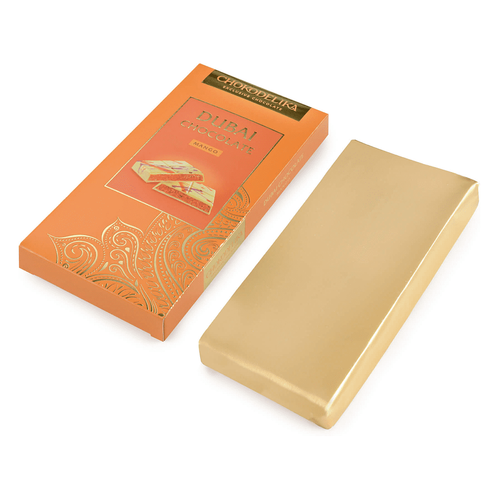 Шоколад белый "Dubai Mango", 180 г, с начинкой манго - 3