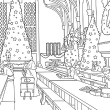 Раскраска "Colouring Book. Harry Potter: Winter at Hogwarts: A Magical Coloring Set", (английский язык)