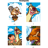 Раскраска по номерам на польском языке "Zagadkowe rysunki - Disney Epoka lodowcowa"  - 4