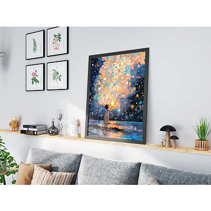 Картина по номерам "Девочка со звёздами" - 6 Картина по номерам "Девочка со звёздами" - 6