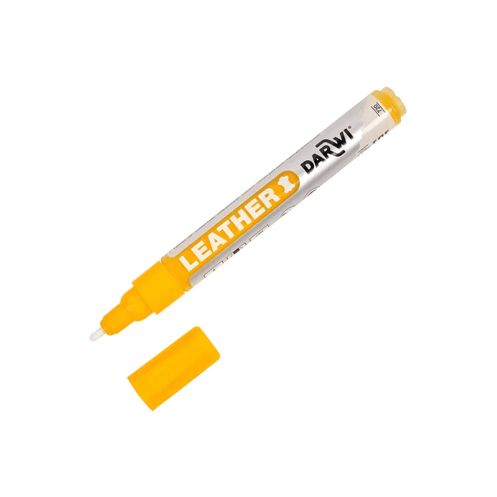 Маркер акриловый для кожи "Darwi", 2 мм, темно-желтый - 2
