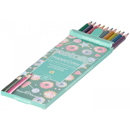 Цветные карандаши "Happycolor", 10 цветов, ассорти - 5