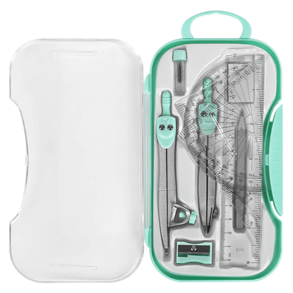 Готовальня "School Kit", 11 предметов, футляр, мятный - 7