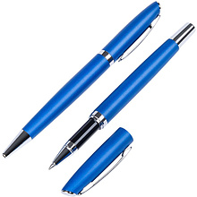 Набор ручек"Alphabet": ручка шариковая автоматическая и роллер, синий
