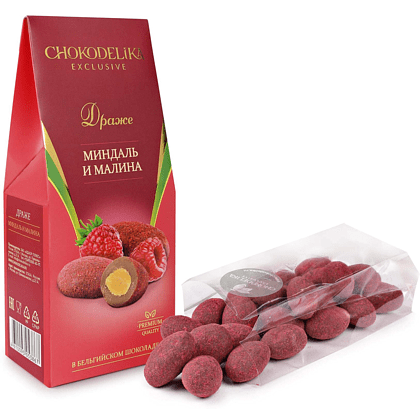 Драже "Миндаль и малина", 100 гр., в коробке - 4