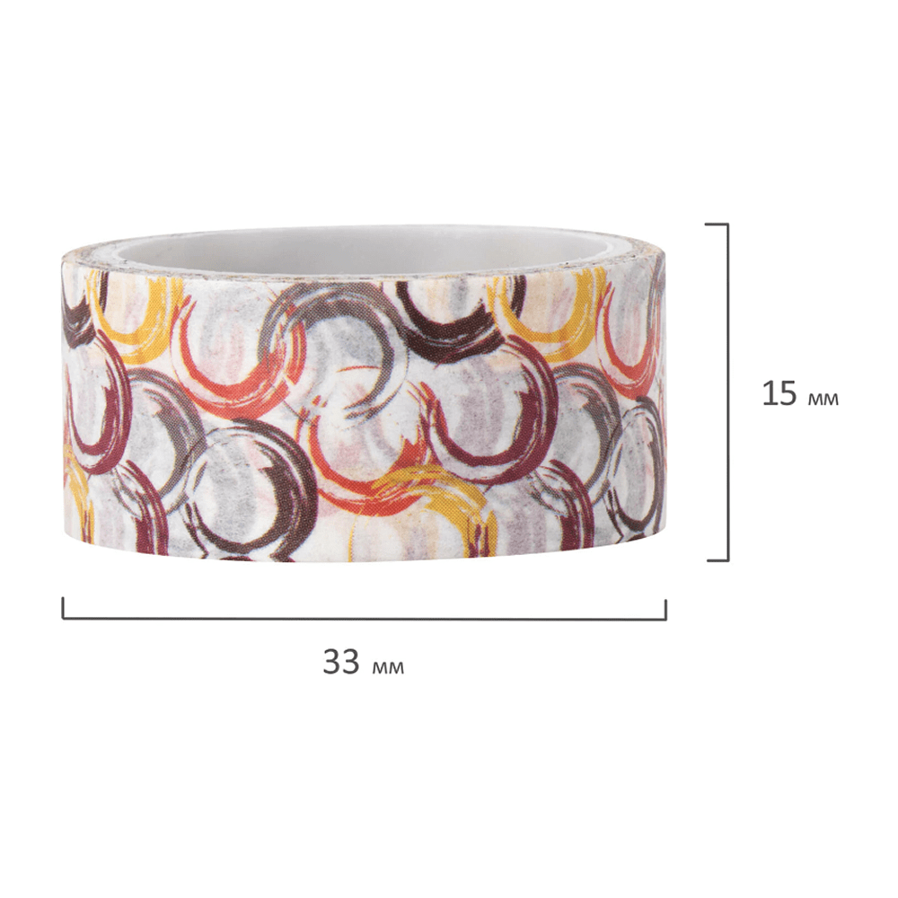 Клейкая лента "Микс №3", 15х3 мм/м, ассорти - 5