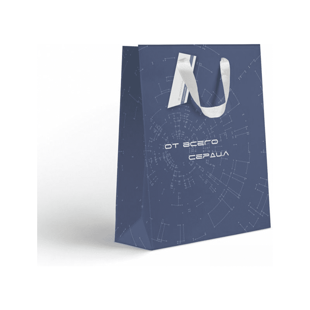 Пакет бумажный подарочный "Гравитация", 25.5х31.5х11 см