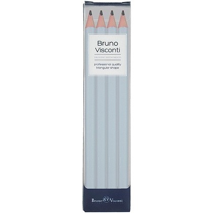 Карандаш простой "GraphixZefir Jumbo. Зефирный голубой", 4B, 4 шт.