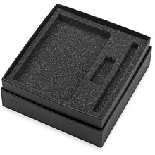 Коробка подарочная "Smooth M" для ручки, флешки и блокнота A6, черный