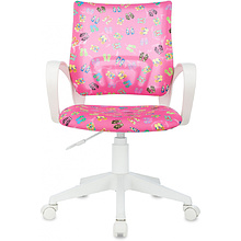 Кресло детское Бюрократ BUROKIDS 1W, ткань, пластик, розовые сланцы