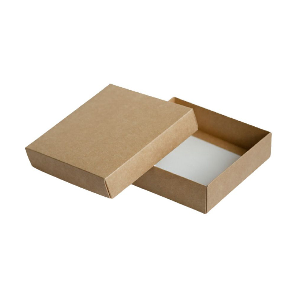 Коробка подарочная картонная, 12х12х4 см, коричневый - 2