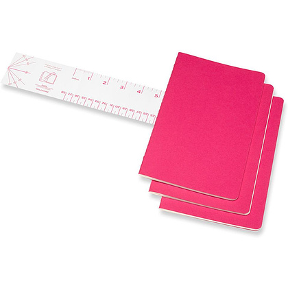 Блокнот "Cahier Journal Large", А5, 40 листов, линейка, 3 шт, розовый неон - 3