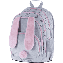 Рюкзак школьный "Honeybunny", серый, розовый