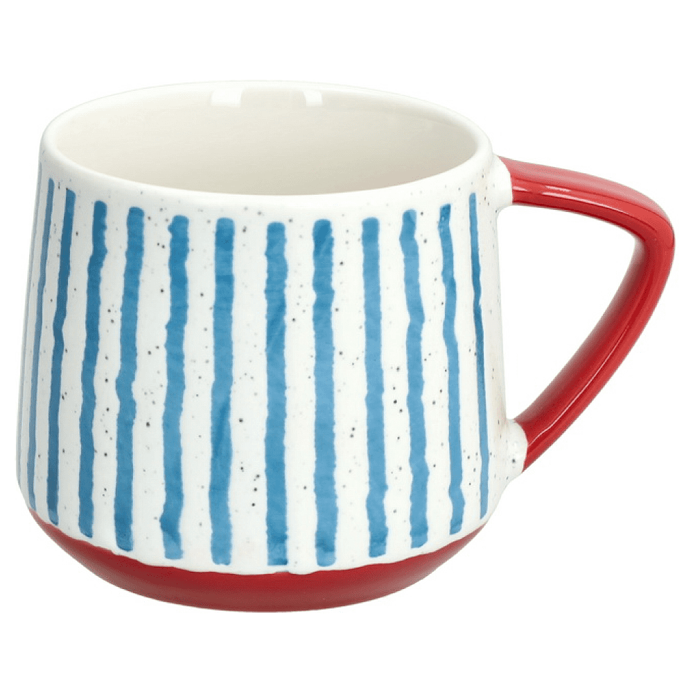 Кружка фарфоровая "Holidays", 400 мл, красный, белый