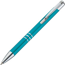 Ручка шариковая автоматическая "Ascot", 0.7 мм, морская волна, серебристый, стерж. синий