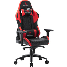 Кресло игровое Evolution Racer M, экокожа, металл, черный, красный