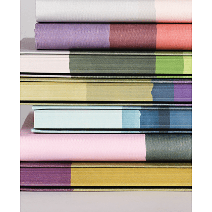 Блокнот "Stripes shadow", А5, 96 листов, линейка, голубой, срез разноцветный - 6