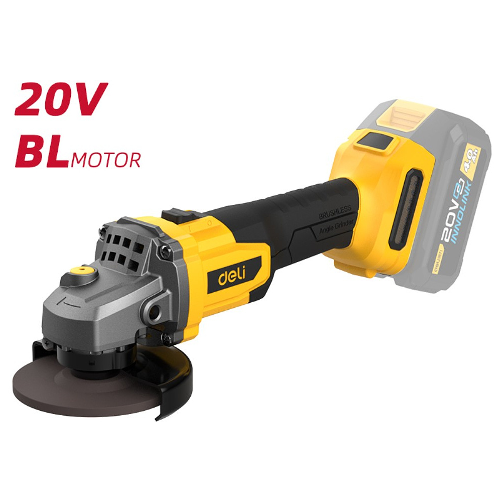 Шлифмашина угловая Deli YS EDC602Z, без аккумуляторов и ЗУ - 3 Шлифмашина угловая Deli YS EDC602Z, без аккумуляторов и ЗУ - 3