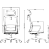 Кресло компьютерное SitZone U-060A, сетка, ткань, черный, пластик - 6