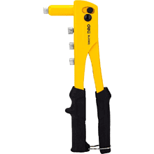 Заклепочник одноручный Deli YS EDL236910T, 270 см, 2.4-4.8 мм, заклепки в комплекте