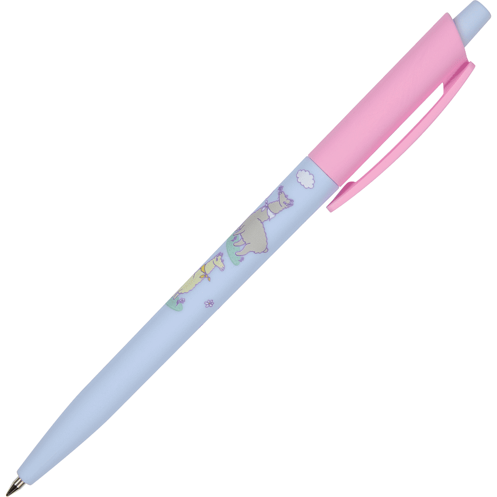 Ручка шариковая автоматическая "HappyClick. Sweet Animals. Ламы в облачках", 0.5 мм, голубой, розовый, стерж. синий