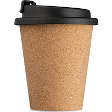 Стакан "Andenne", пластик, пробка, 350 мл, бежевый