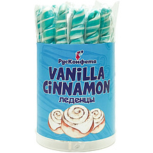 Карамель леденцовая "Vanilla cinnamon", на палочке, со вкусом молоко-ваниль с корицей, 25 шт x 20 гр