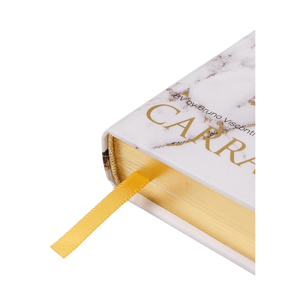 Ежедневник недатированный "Carrara", А7, 416 страниц, белый, золотой - 2