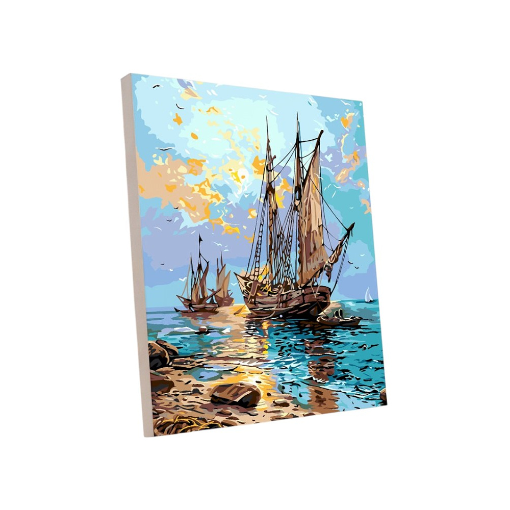 Картина по номерам "Корабли в море" Картина по номерам "Корабли в море"