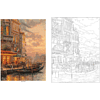 Раскраска на английском языке "Thomas Kinkade Studios. Inspired Destinations. A Coloring Book for Travelers" - 4