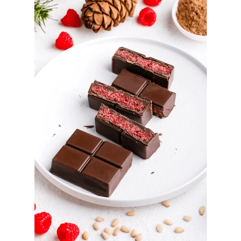 Шоколад молочный "Сибирский кедр", 200 гр., с малиной и тестом катаифи - 7