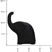 Статуэтка "Слон", 15 см, черный