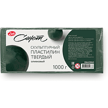 Пластилин скульптурный "Сонет", 1 кг, оливковый