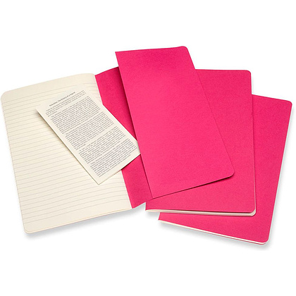 Блокнот "Cahier Journal Large", А5, 40 листов, линейка, 3 шт, розовый неон - 4