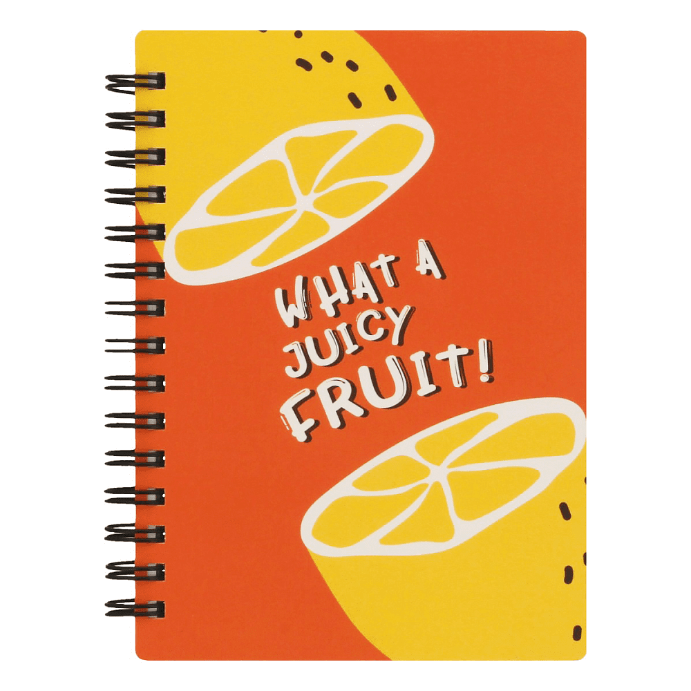 Блокнот "Fruits лимон", А6, 120 листов, в клетку, разноцветный