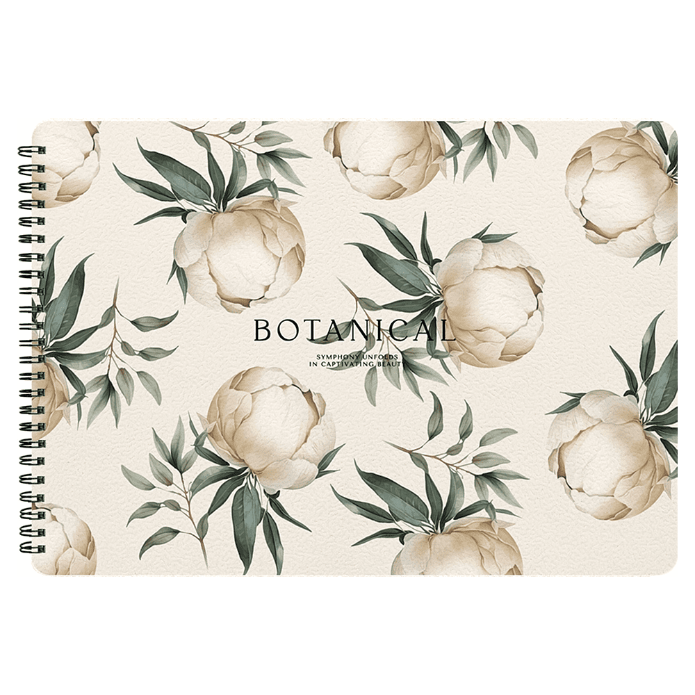 Альбом для рисования "Peony айвори", 299х210 мм, 40 листов, на спирали, разноцветный