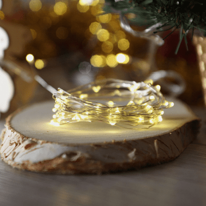 Гирлянда электрическая LED "Нить" с насадками "Роса" 5 м, тепло-белый - 2