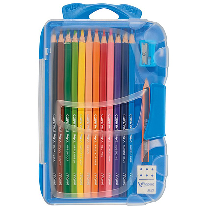 Цветные карандаши Maped "Color Peps" + точилка + ластик + простой карандаш, 12 цветов, -50% - 3