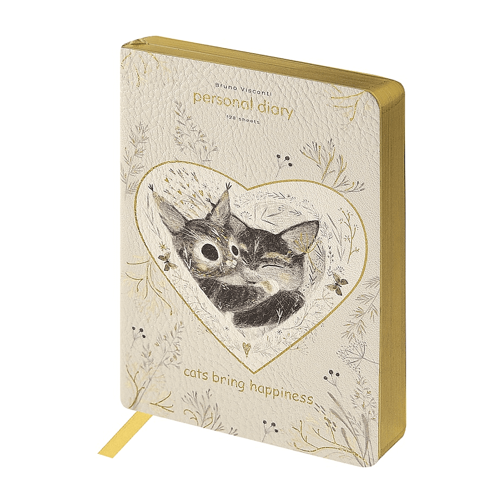 Набор ежедневник недатированный "Love me.Котики  приносят счастье", А6, кожзам. + ручка  - 3