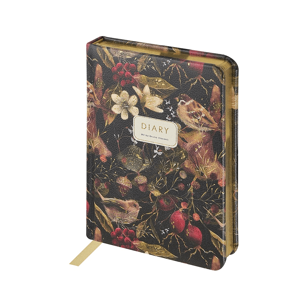 Ежедневник недатированный "Fauna. Воробей", А6, 240 страниц, черный - 2