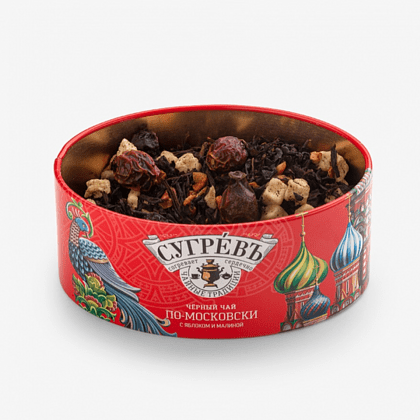 Чай "По-московски" 40 г + карамель леденцовая со вкусом малины 50 г - 4