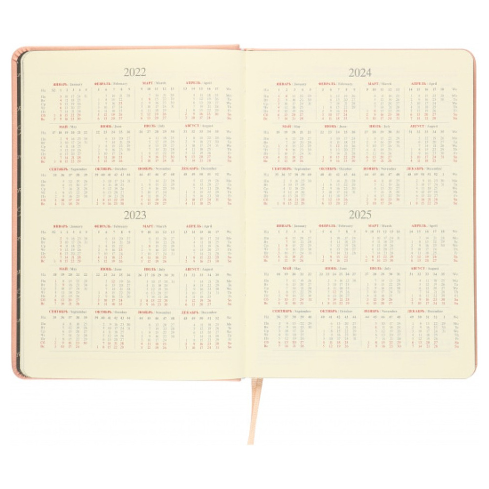 Ежедневник недатированный "FIORENZO Pastel soft touch", A5, 168 листов,  розовый, срез черный - 6
