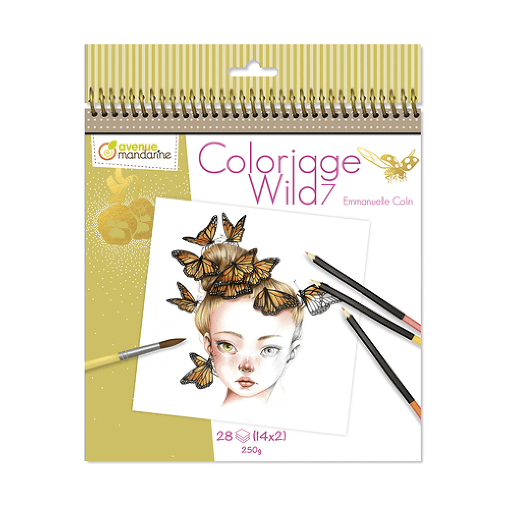Раскраска на английском языке "Colouring book Wild 7", Emmanuelle Colin