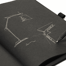 Блокнот "Doodle total black", А5, 96 листов, черный, срез черный