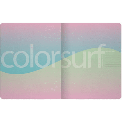 Тетрадь "Color surf", A5, 48 листов, клетка, скоба сбоку, ассорти - 7