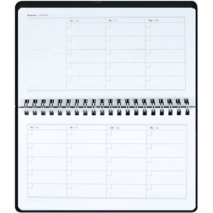 Планер недатированный "Бьянчини", 190х110 мм, 68 листов, черный - 4