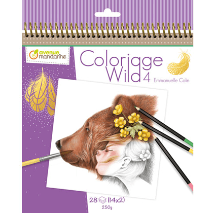 Раскраска на английском языке "Colouring book Wild 4", Emmanuelle Colin