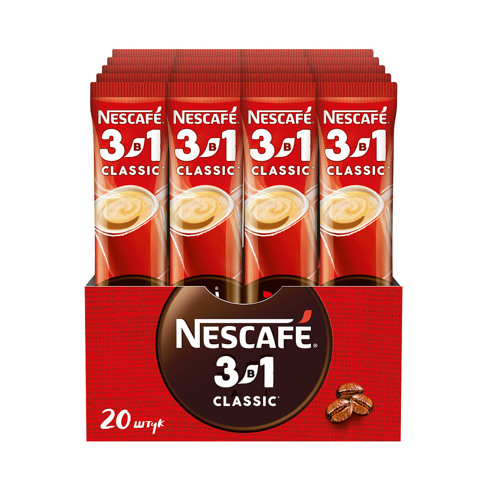 Кофейный напиток "Nescafe" 3в1 классик, растворимый, 14.5 г - 4