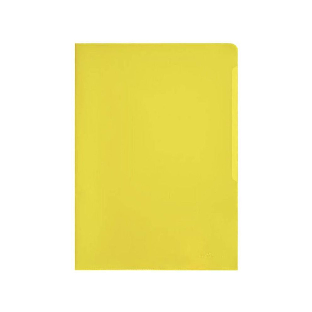 Папка-уголок "Durable", A4, 180 мк, полипропилен, желтый